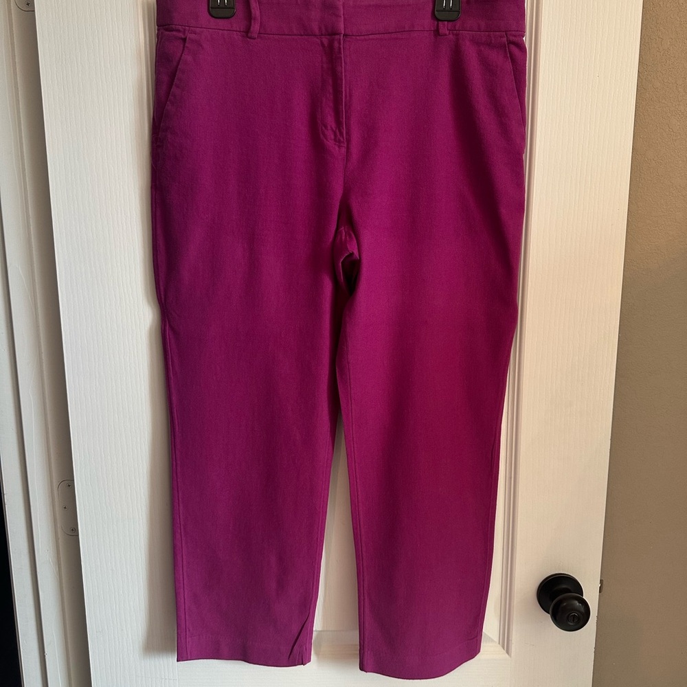 LOFT Magenta Cropped Pants